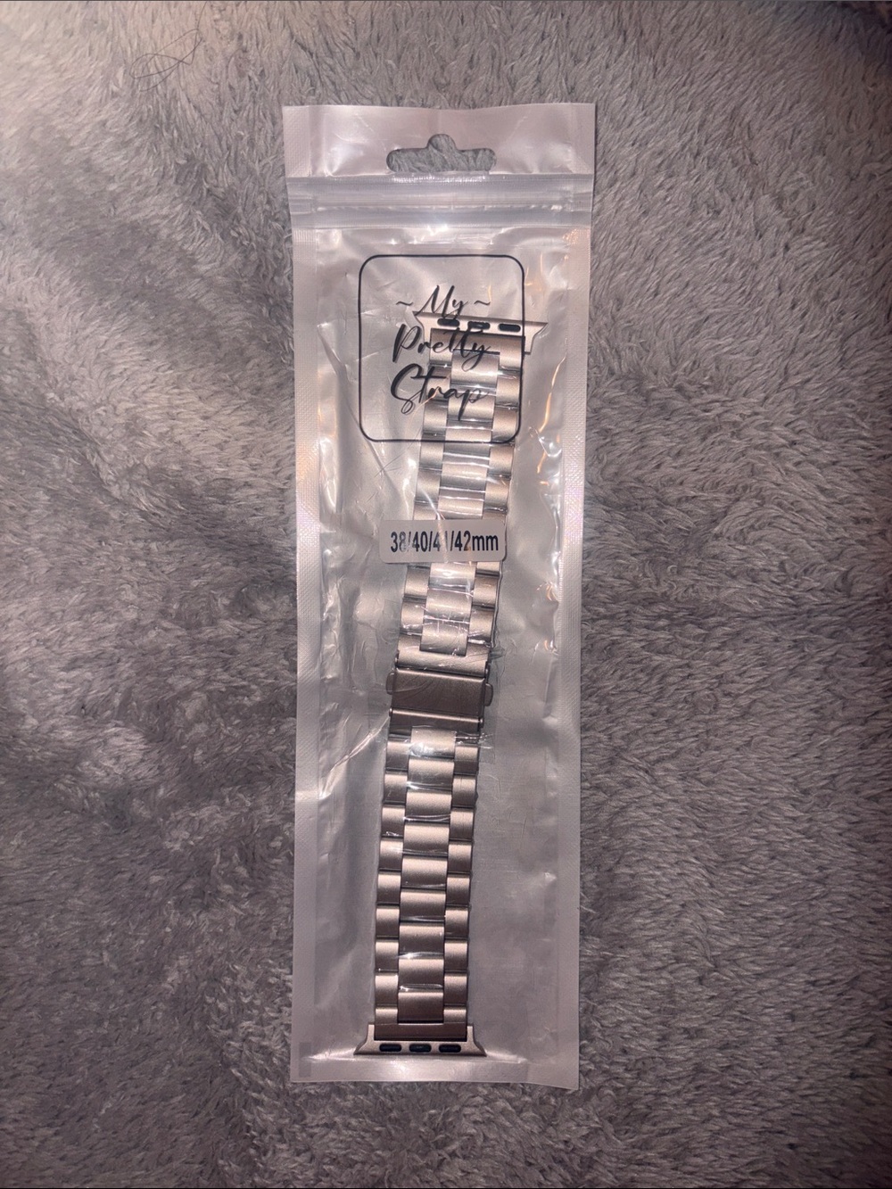 Silver Metal Link Watch Band for Apple Watch (38/40/41/42mm)